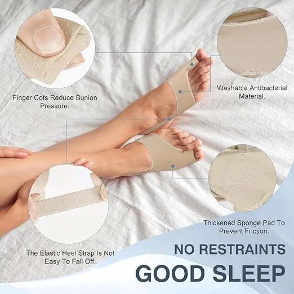 1 Pair Orthopedic Toe Straightener With Elastic Support Bunions Relief Socks