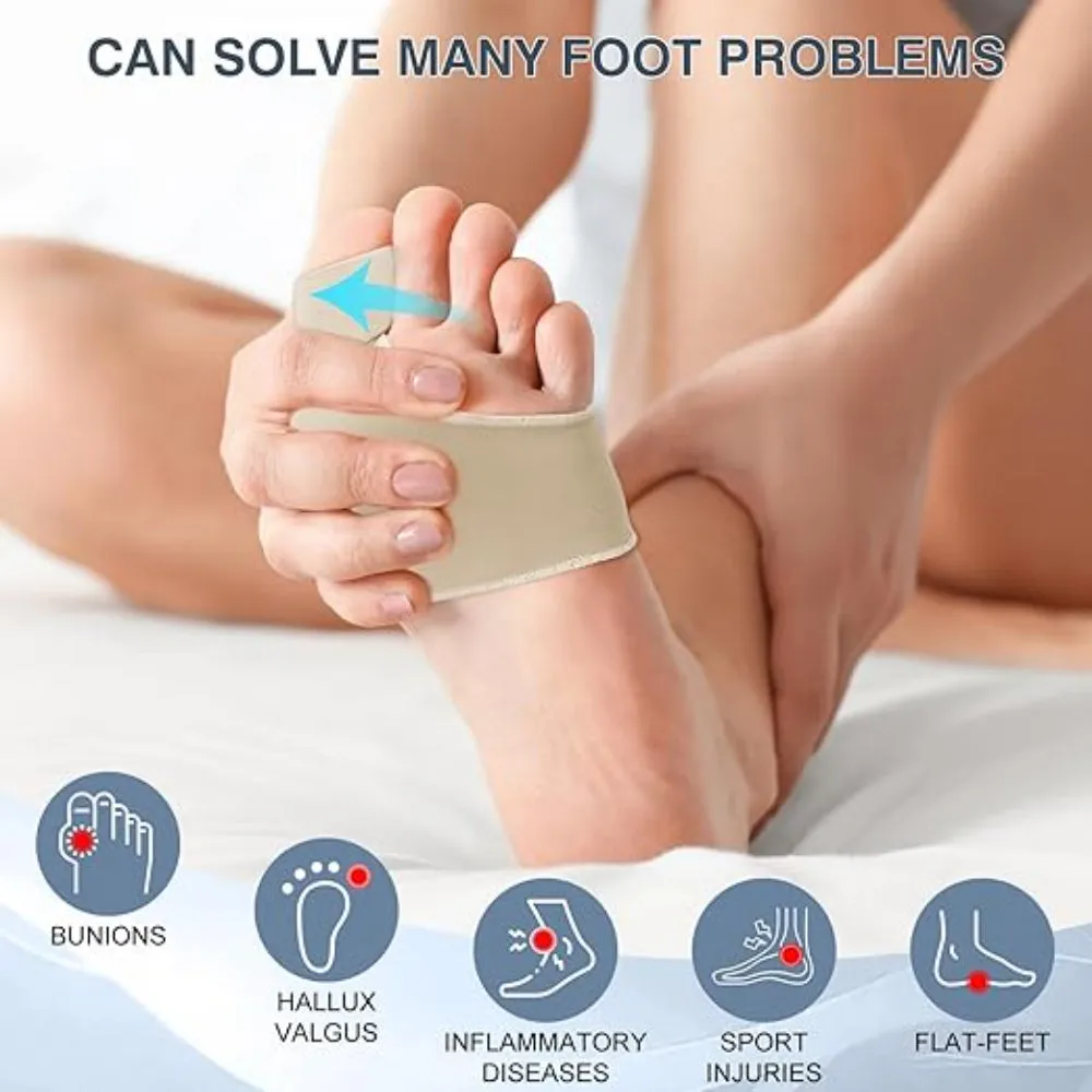 1 Pair Orthopedic Toe Straightener With Elastic Support Bunions Relief Socks