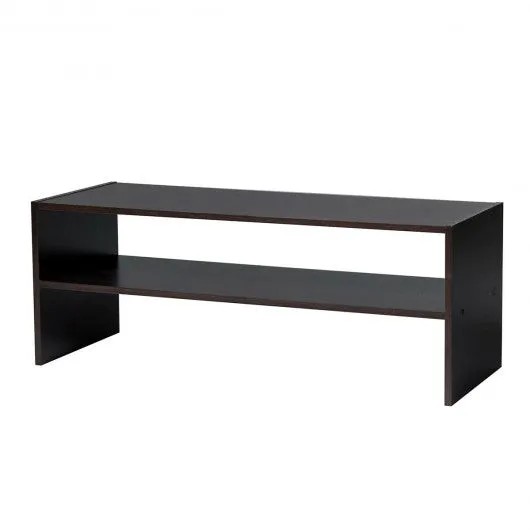 3 Pcs 31-Inch Stackable Shoe Rack-Brown
