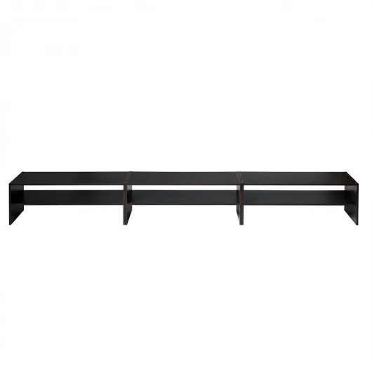 3 Pcs 31-Inch Stackable Shoe Rack-Brown