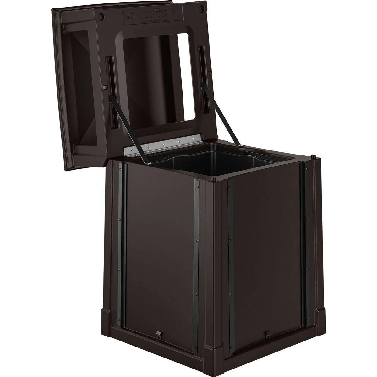 35 Gallon, Resin Customizable Garbage Can, With Covered Lid
