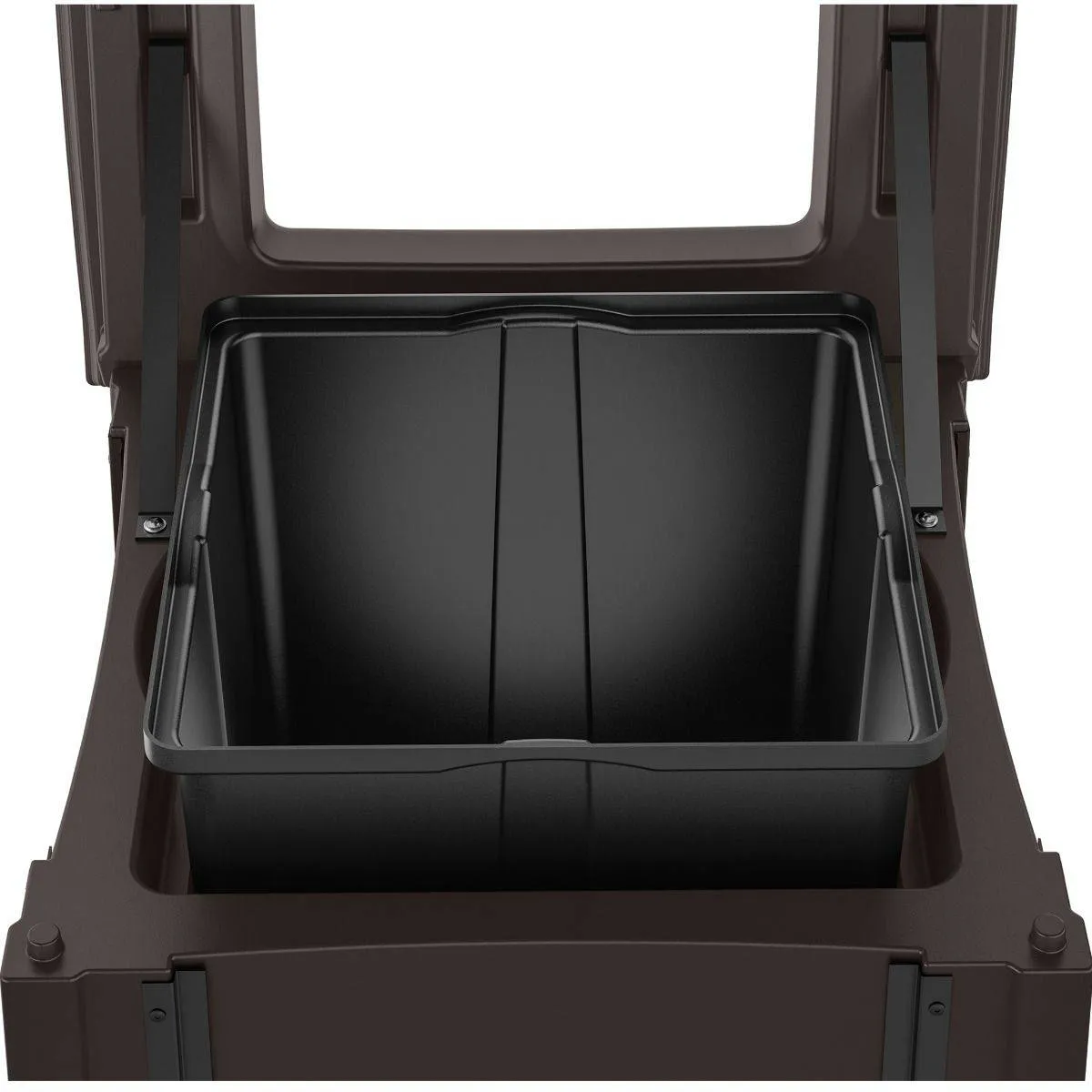 35 Gallon, Resin Customizable Garbage Can, With Covered Lid
