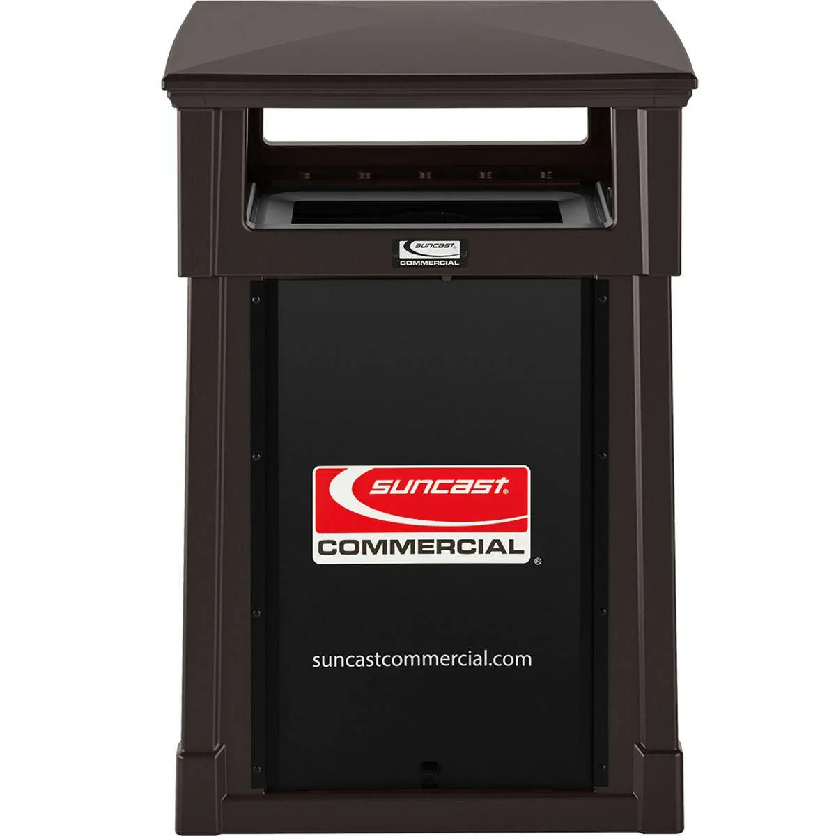35 Gallon, Resin Customizable Garbage Can, With Covered Lid