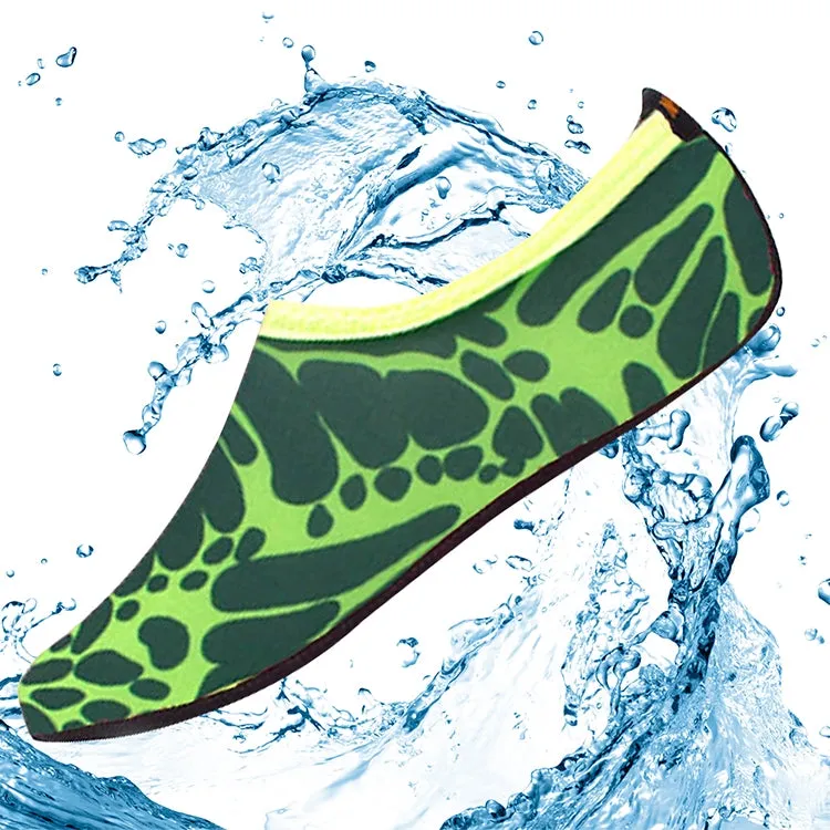 3mm Non-slip Rubber Embossing Texture Sole Figured Diving Shoes and Socks, One Pair, Size:XXL (Green)