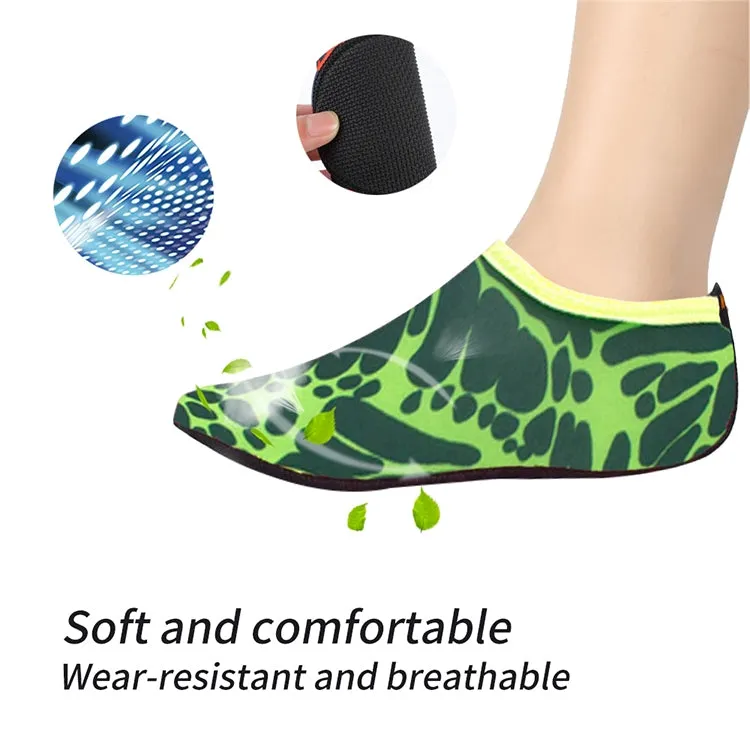 3mm Non-slip Rubber Embossing Texture Sole Figured Diving Shoes and Socks, One Pair, Size:XXXL (Orange)