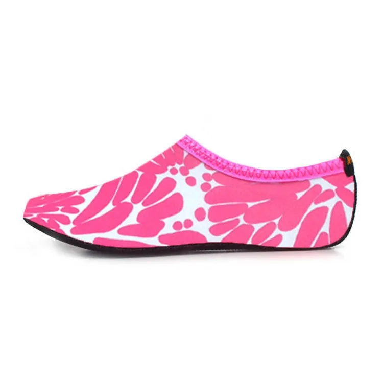 3mm Non-slip Rubber Embossing Texture Sole Figured Diving Shoes and Socks, One Pair, Size:XXXL (Pink)