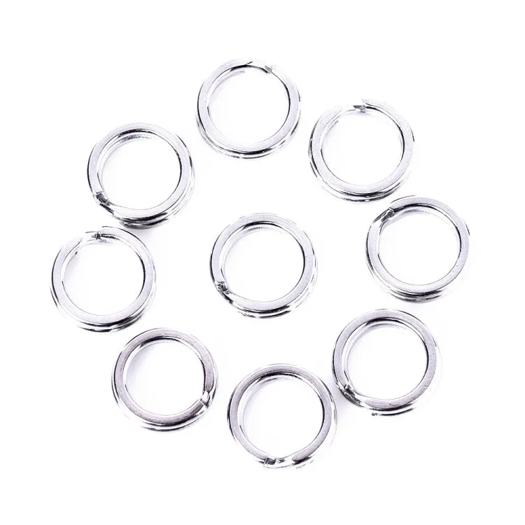 8mm  HENGJIA SS010 50pcs /Pack Stainless Steel Flat Ring Fishing Space Fittings