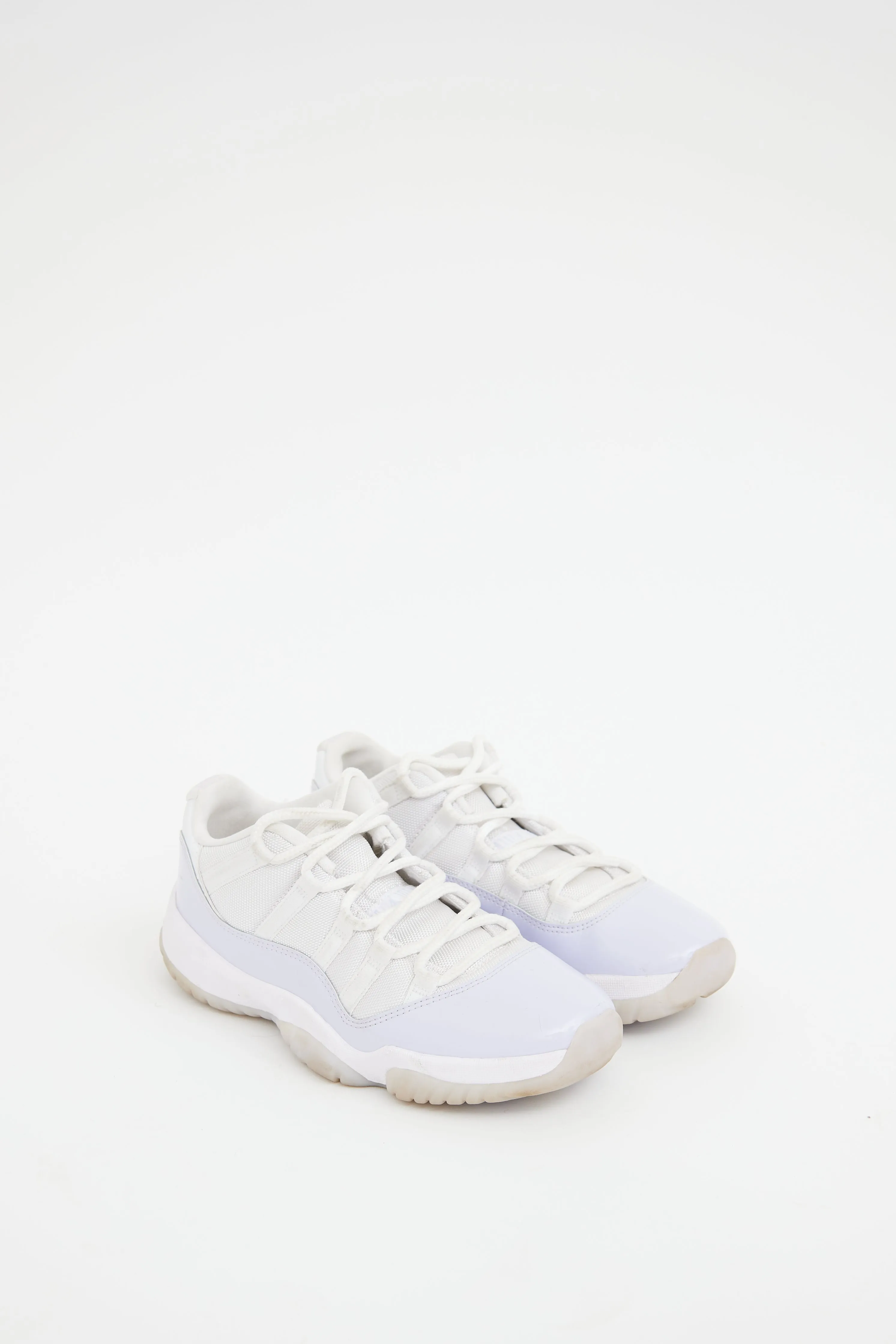 Air Jordan White & Purple 11 Retro Low Sneaker