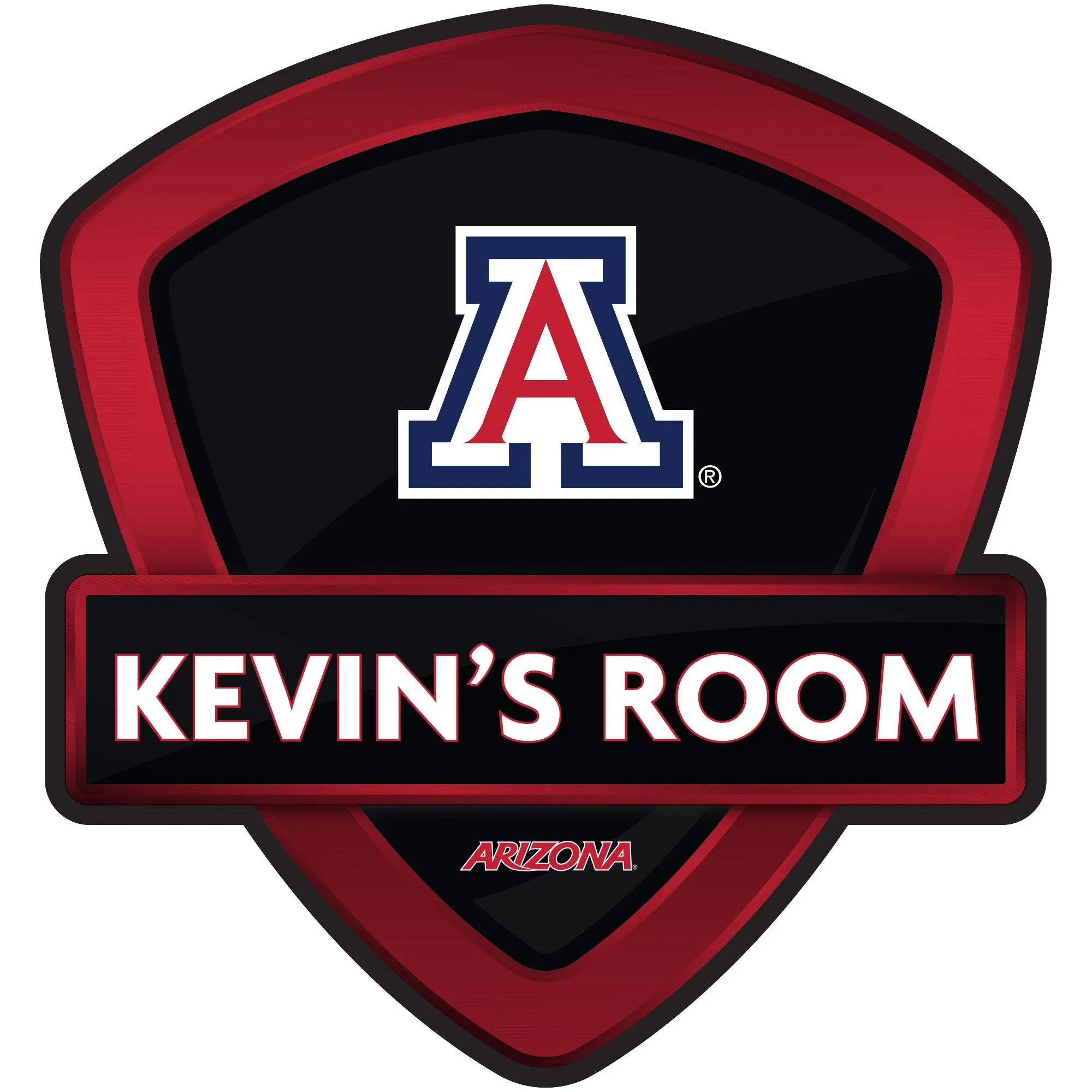 Arizona Wildcats:   Badge Personalized Name        - Officially Licensed NCAA Removable     Adhesive Decal