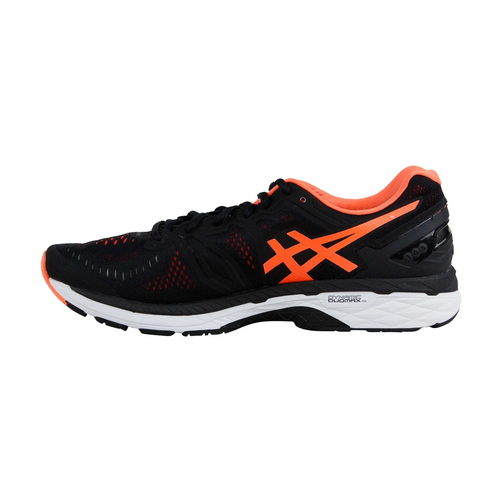 Asics Gel Kayano 23 T646N-9030 Mens Black Canvas Lace Up Athletic Running Shoes