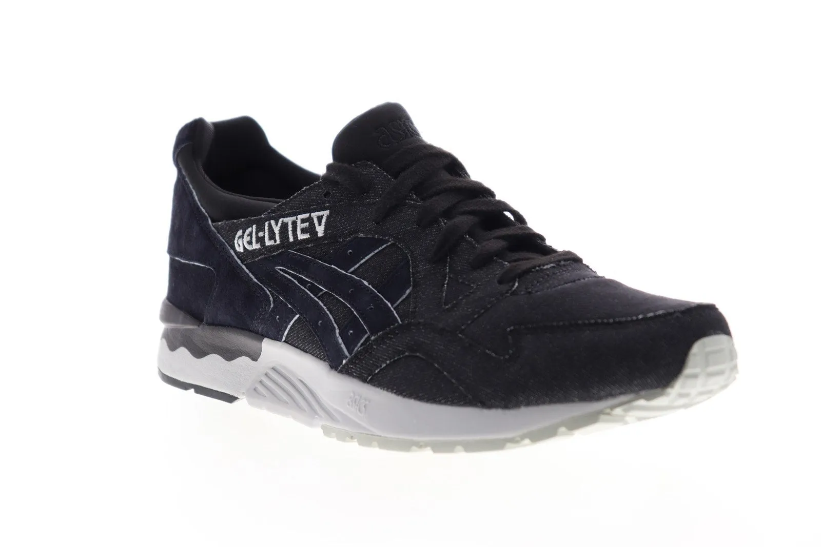 Asics Gel Lyte V H7AVQ-9690 Mens Black Canvas Low Top Lifestyle Sneakers Shoes