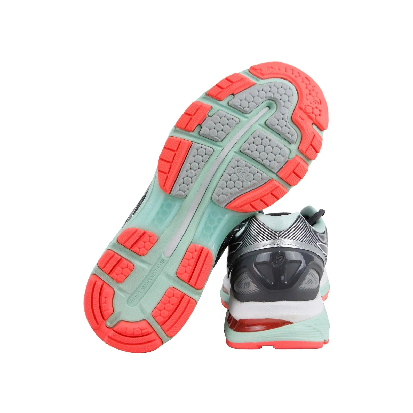 Asics Gel Nimbus 19 T750N-9701 Womens Gray Low Top Athletic Running Shoes