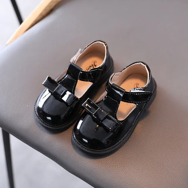 Autumn Girls Leather Shoes Fashion Solid Color Baby Girl Shoes Casual Kids Sneakers Soft Bottom Toddler Shoes Size 21-30 SZ256
