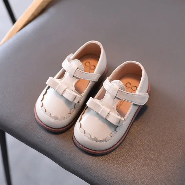 Autumn Girls Leather Shoes Fashion Solid Color Baby Girl Shoes Casual Kids Sneakers Soft Bottom Toddler Shoes Size 21-30 SZ256