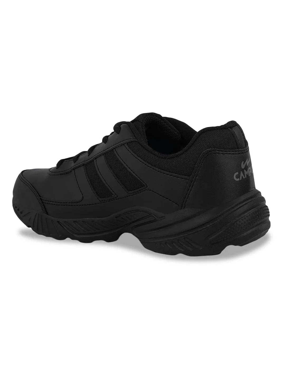BINGO-151A Black Boys School Shoes