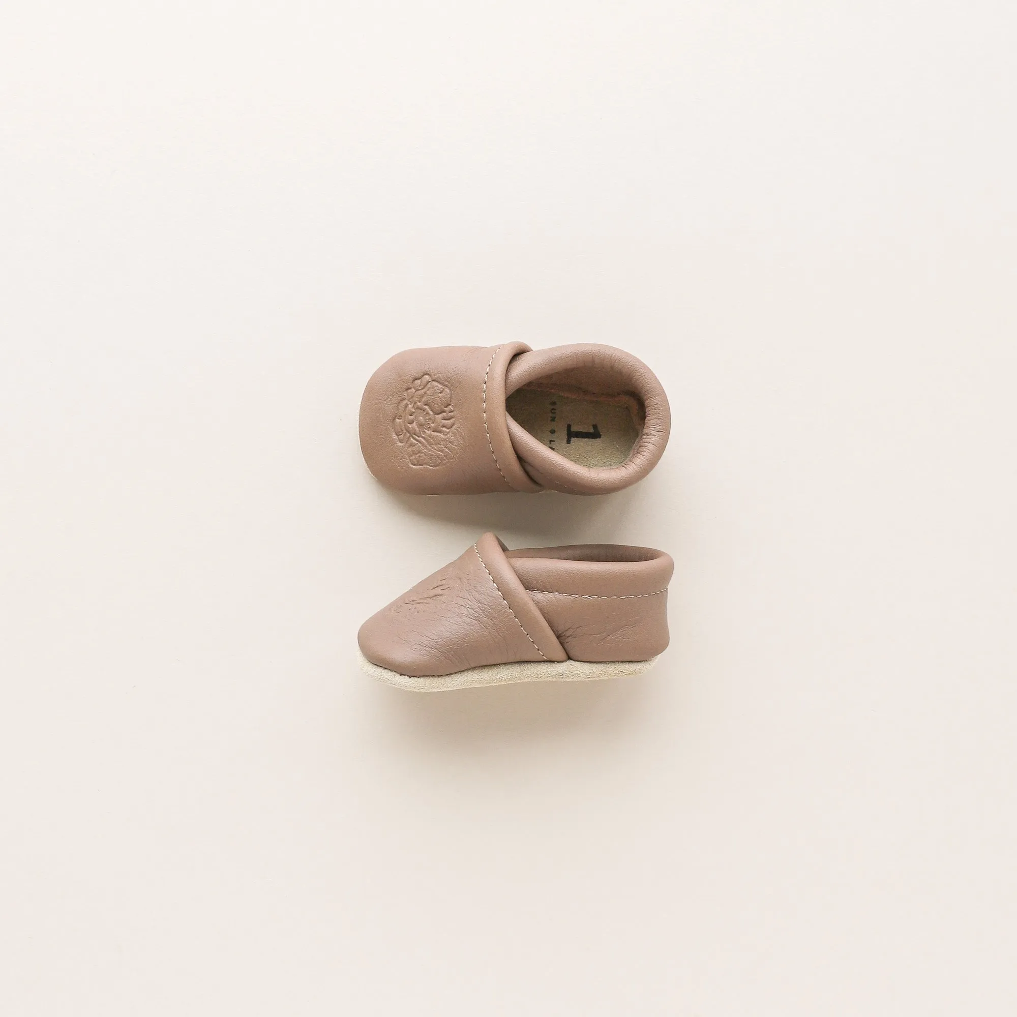 Birth Flower Slip-on Baby Shoes - Clay