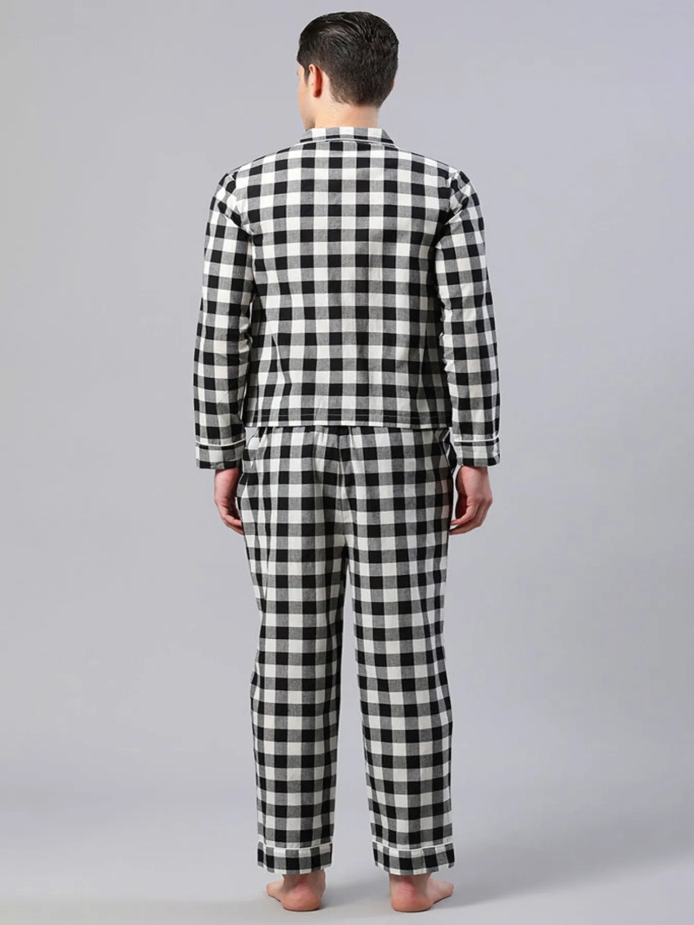 Black And White Check Print Loungewear