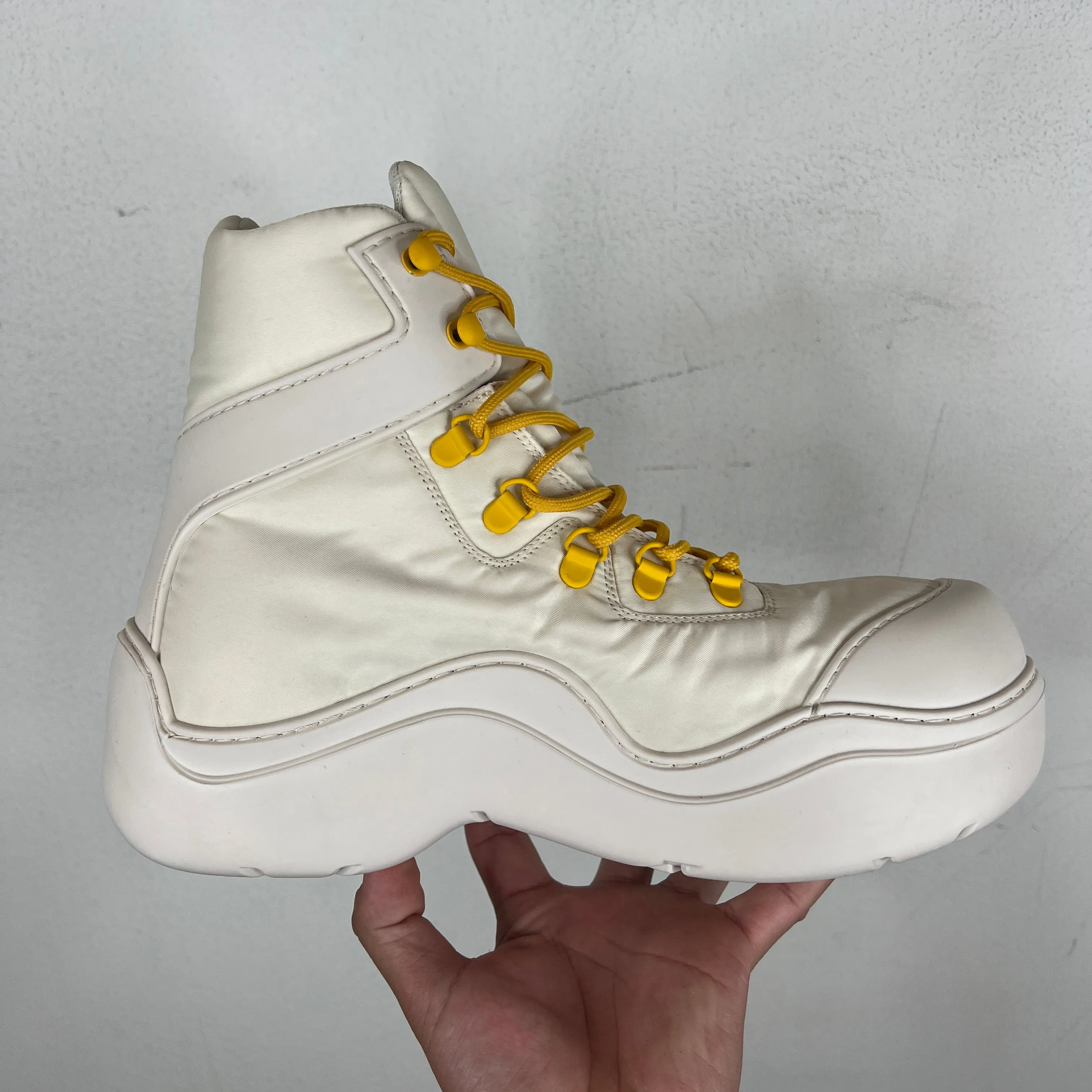 Bottega Veneta Nylon White Puddle Boots
