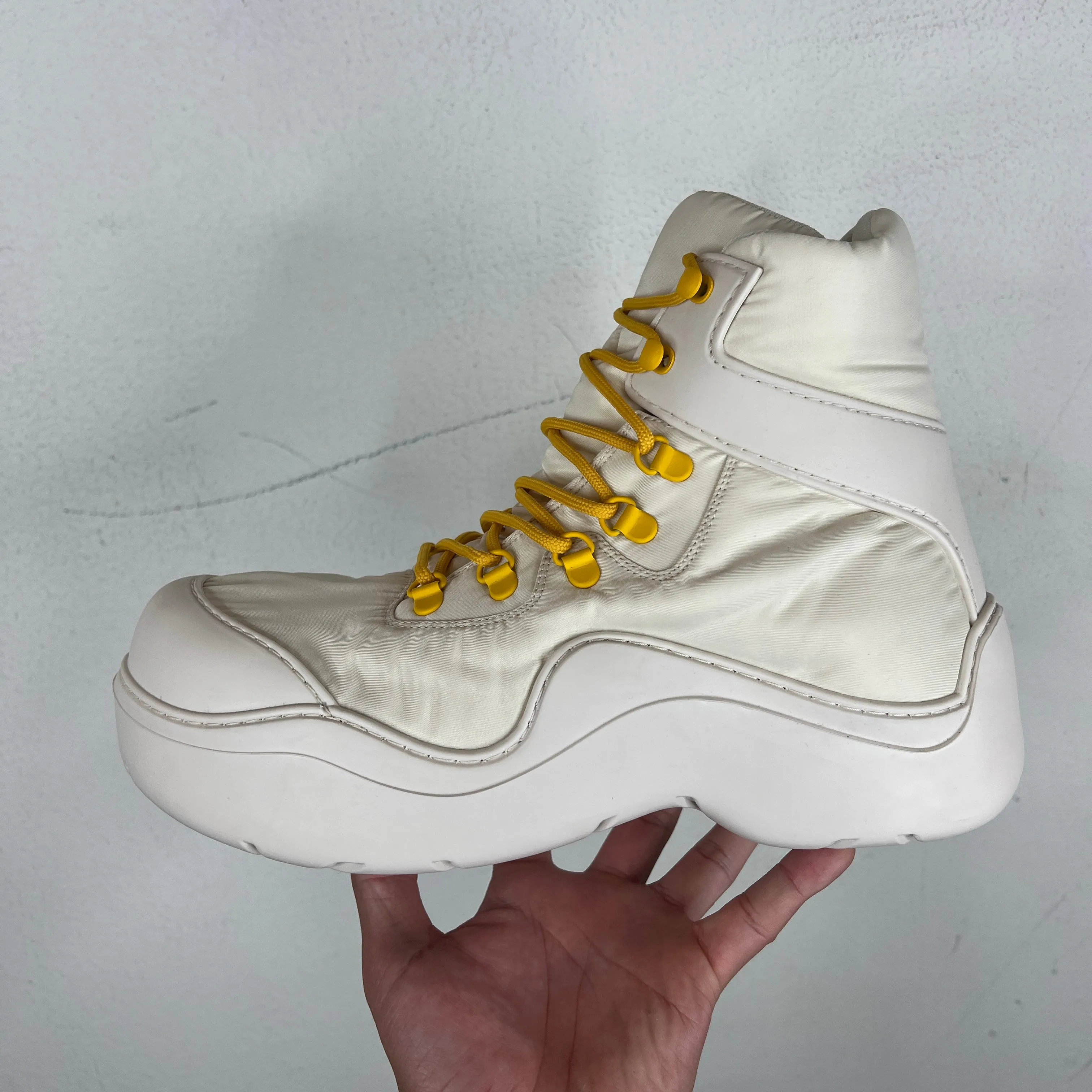 Bottega Veneta Nylon White Puddle Boots