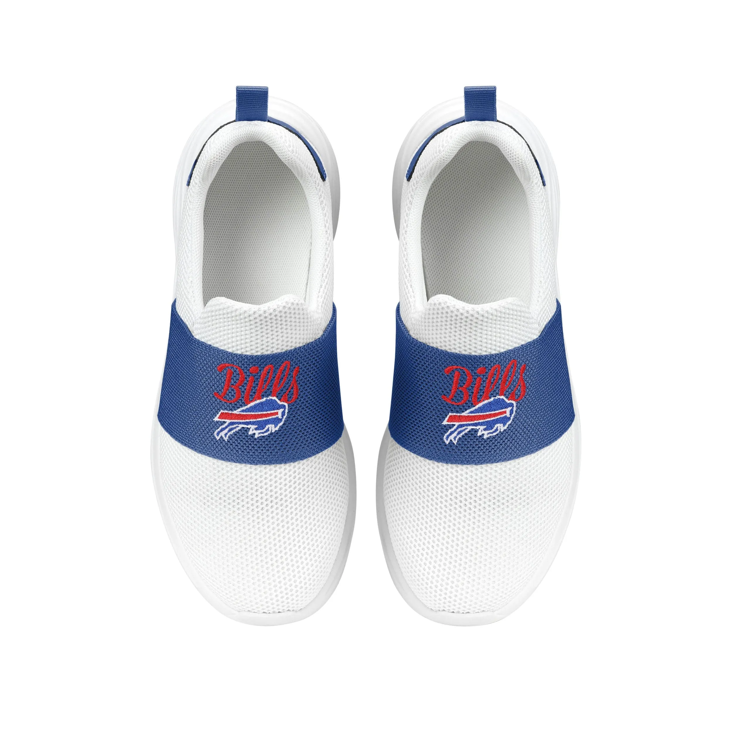 Buffalo Bills NFL Womens Script Wordmark White Slip On Sneakers