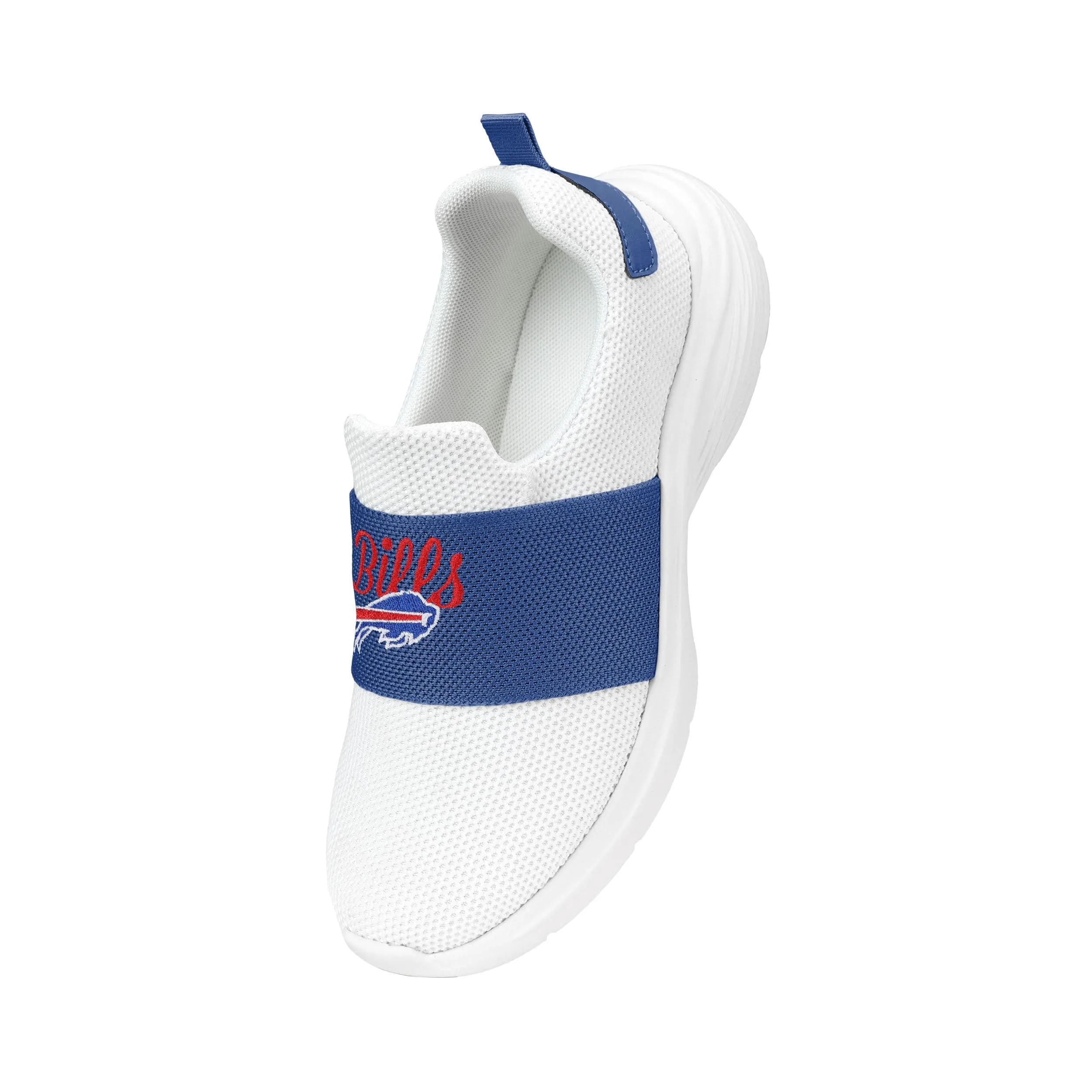 Buffalo Bills NFL Womens Script Wordmark White Slip On Sneakers