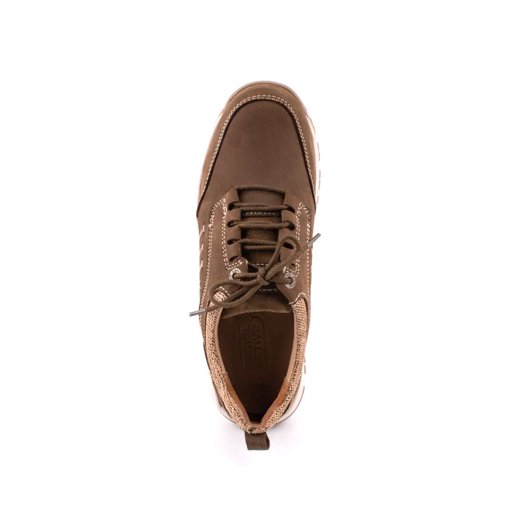 camel active Waxy Nubuck Leather Slip On Loafers Men Olive WIGAN 852402-AM2SV-7