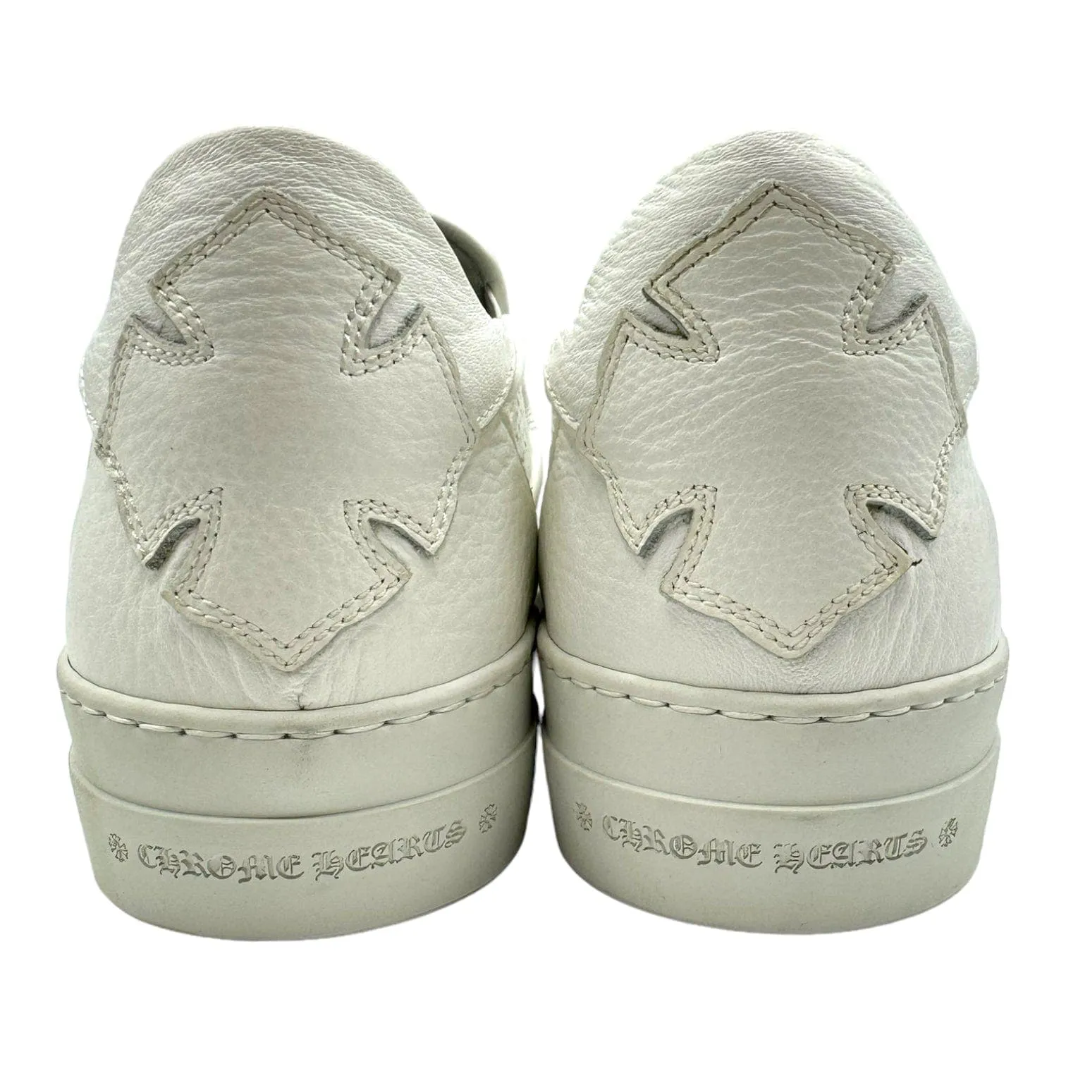 Chrome Hearts Slip On Leather Sneaker White (.925 Silver)