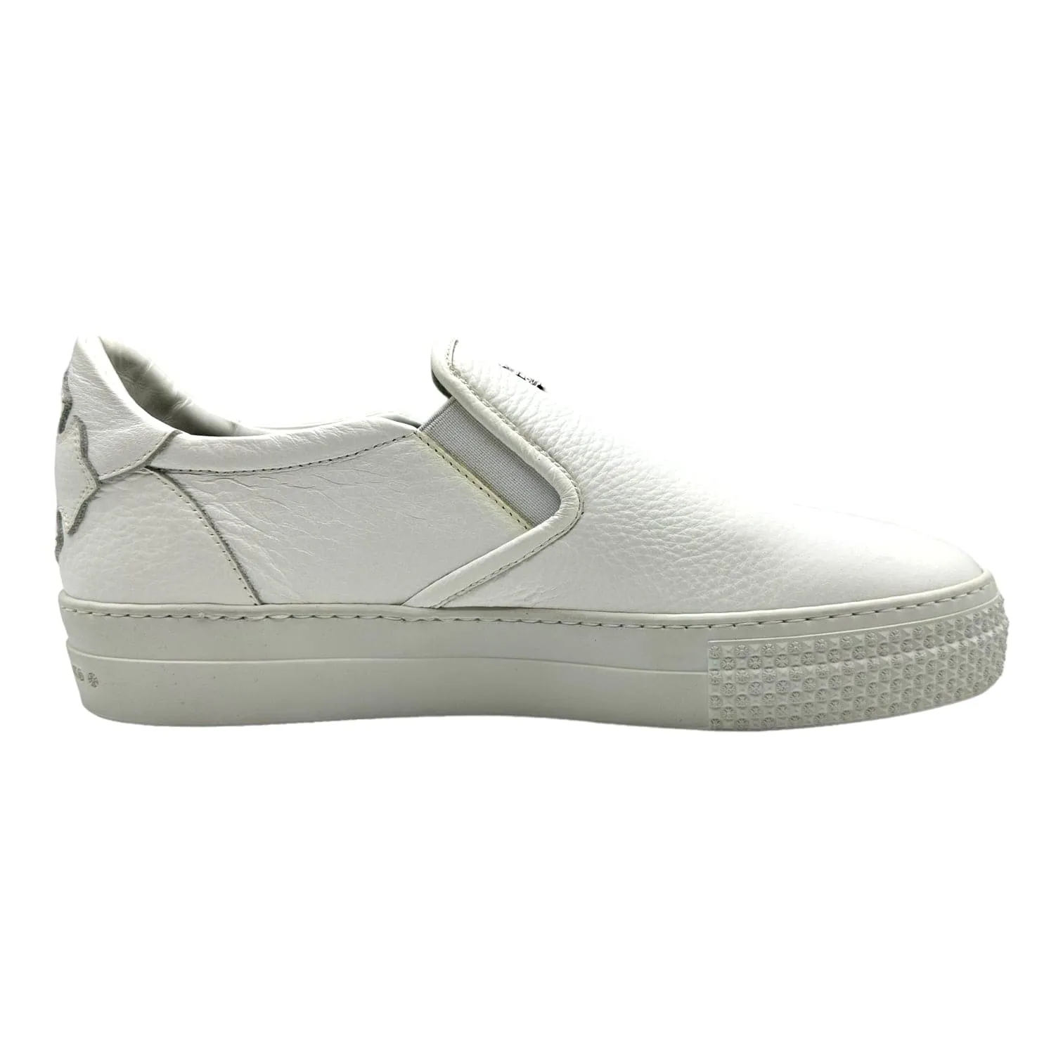Chrome Hearts Slip On Leather Sneaker White (.925 Silver)