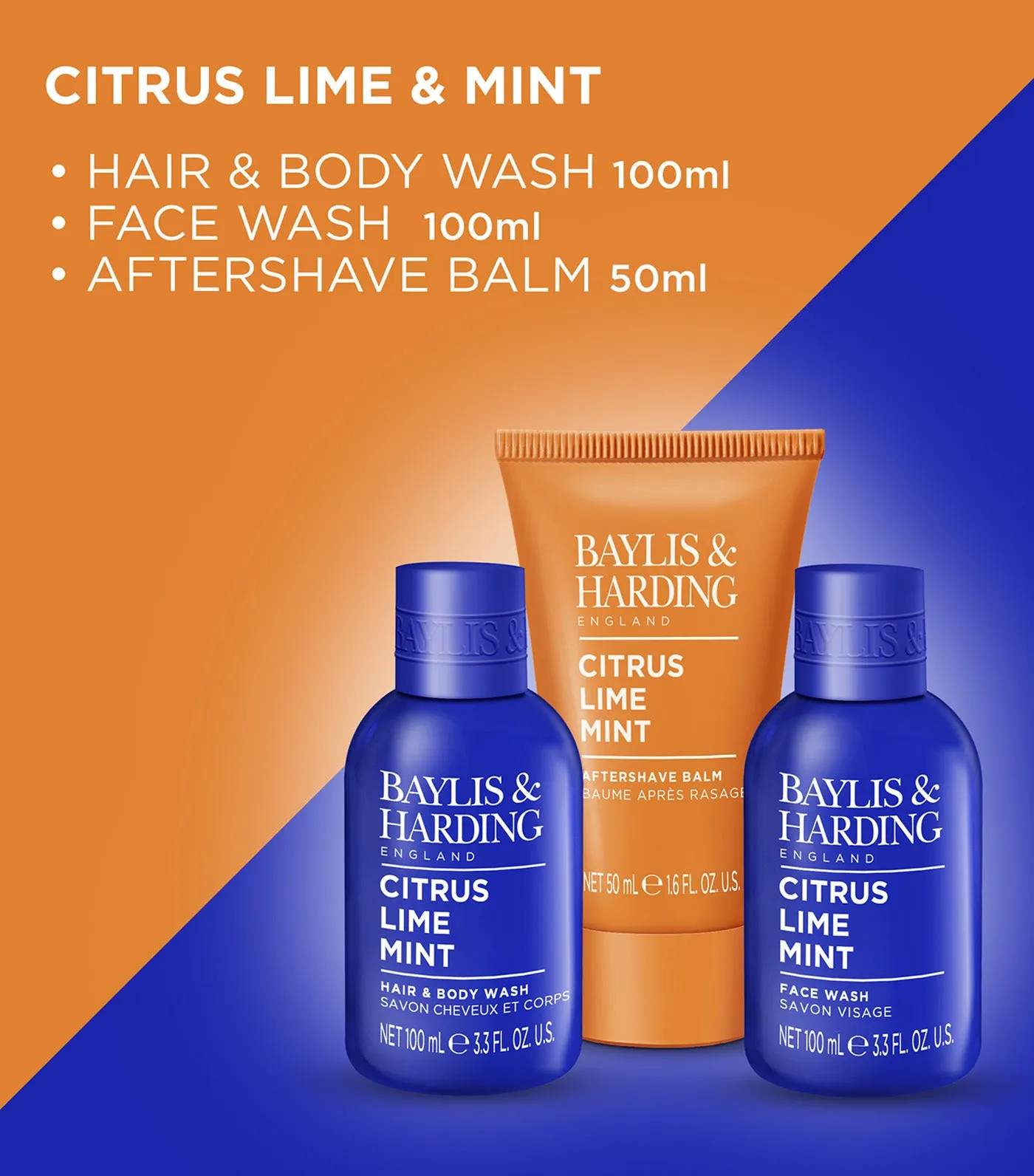 Citrus, Lime and Mint Men's Refreshing Essentials Trio Gift Set