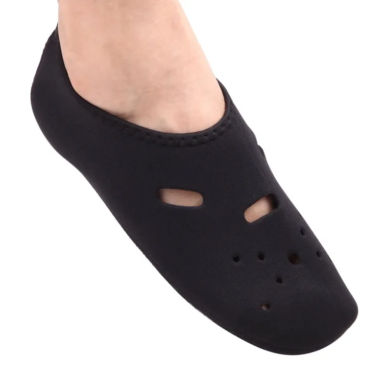 Comfortable and anti-slip 3MM swimming diving socks breathable water to swim the beach socks Size:L (38-39)(Black)