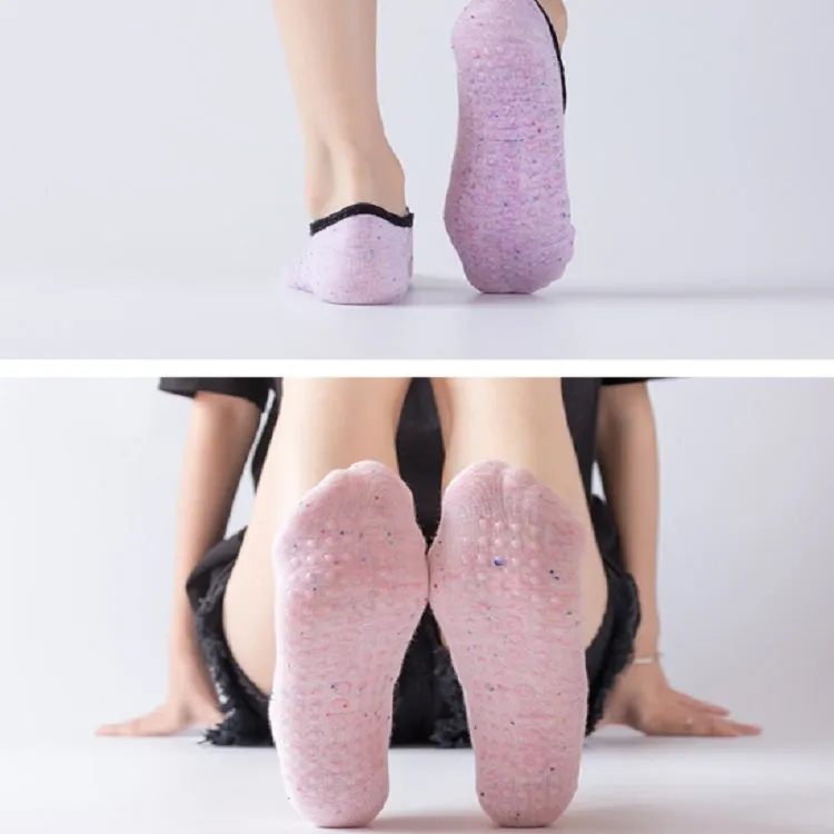 Cotton Backless Ballet Yoga Socks with Straps, Size:One Size(Dark Gray)