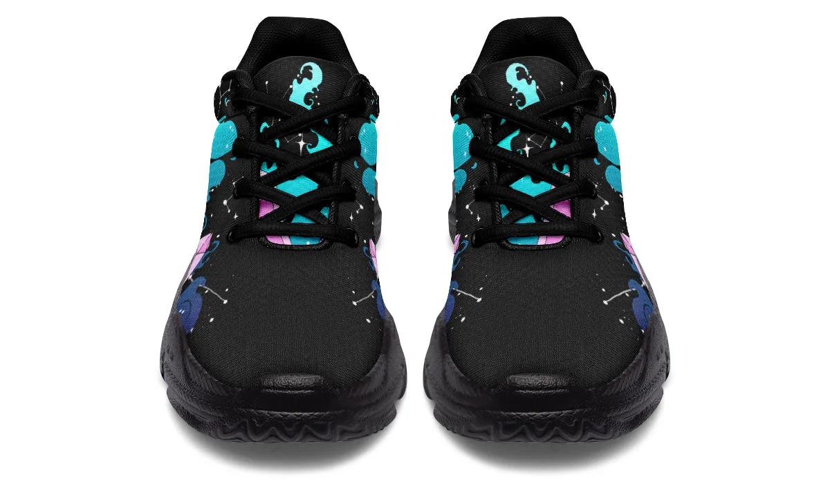 Crystal Sky Chunky Sneakers - Light Breathable and Comfortable Sports Shoes with Platform Soles