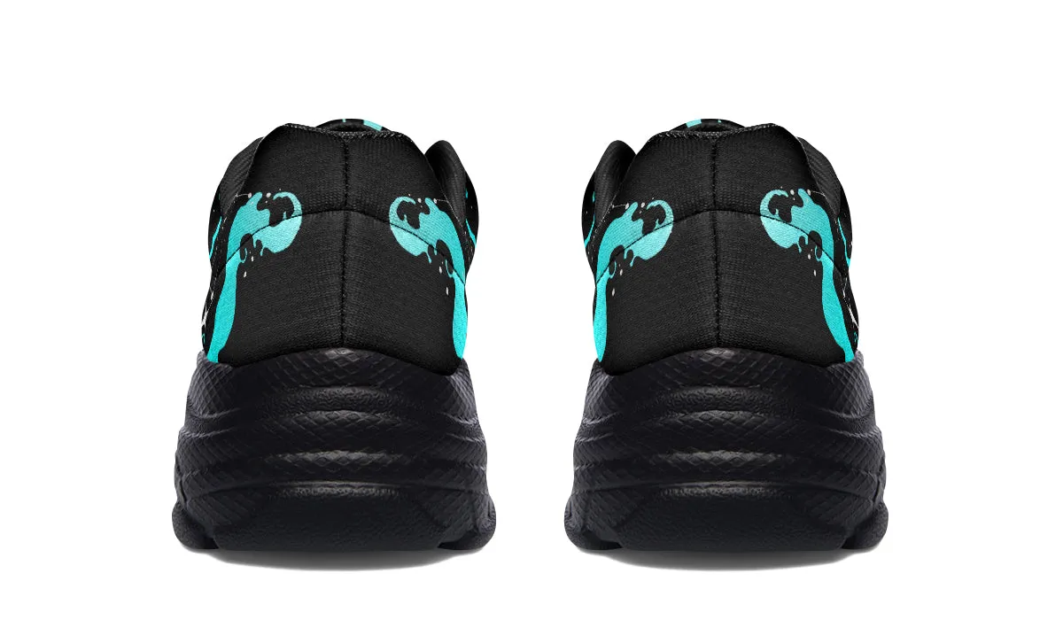 Crystal Sky Chunky Sneakers - Light Breathable and Comfortable Sports Shoes with Platform Soles
