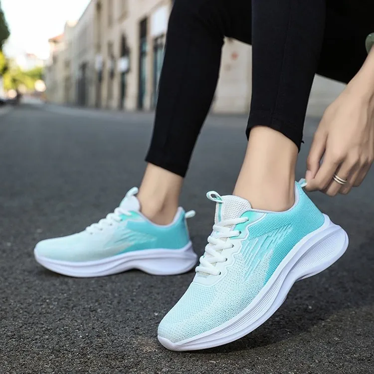 Cuzcare Women Orthopedic Shoes Thick Sole Gradient Colorful Sports Sneakers