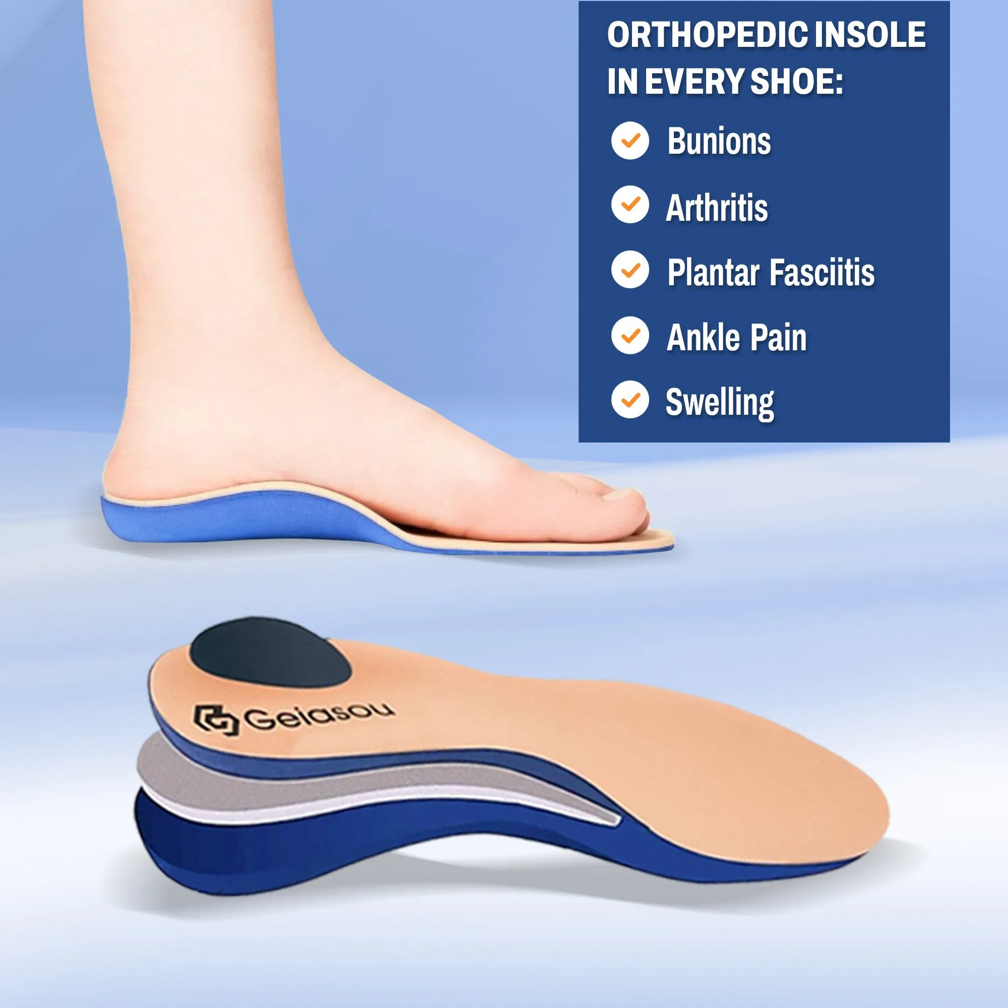 Cuzcare Women Orthopedic Shoes Thick Sole Gradient Colorful Sports Sneakers