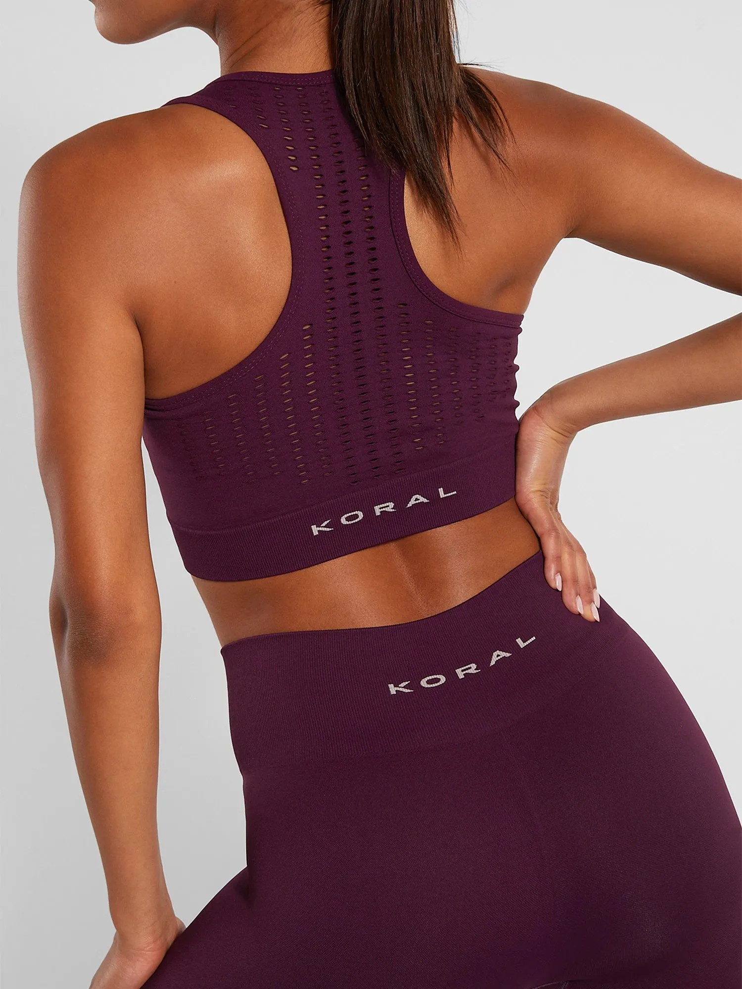 Daisy Seamless Bra, Eggplant