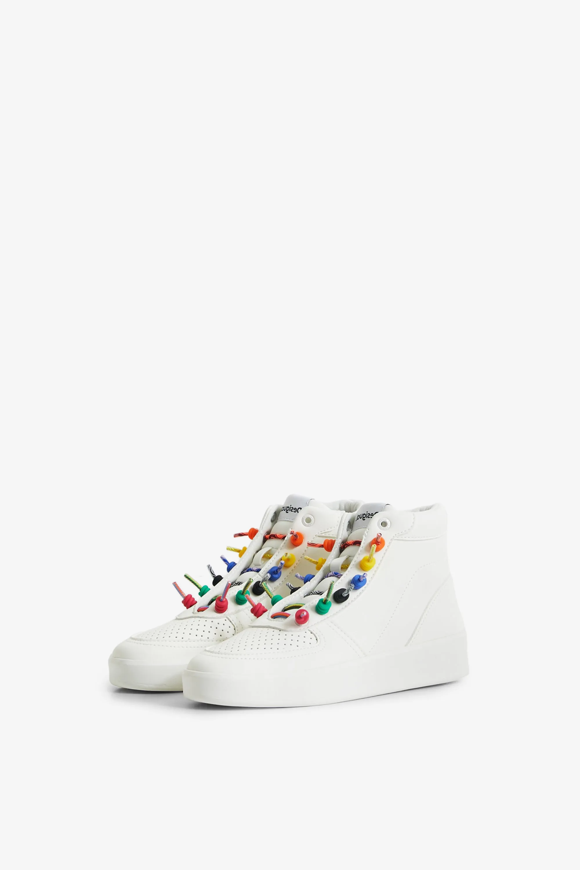 Desigual  Fancy High Laces High Top White Rainbow Sneakers 22WSKP03 AW22 New Season