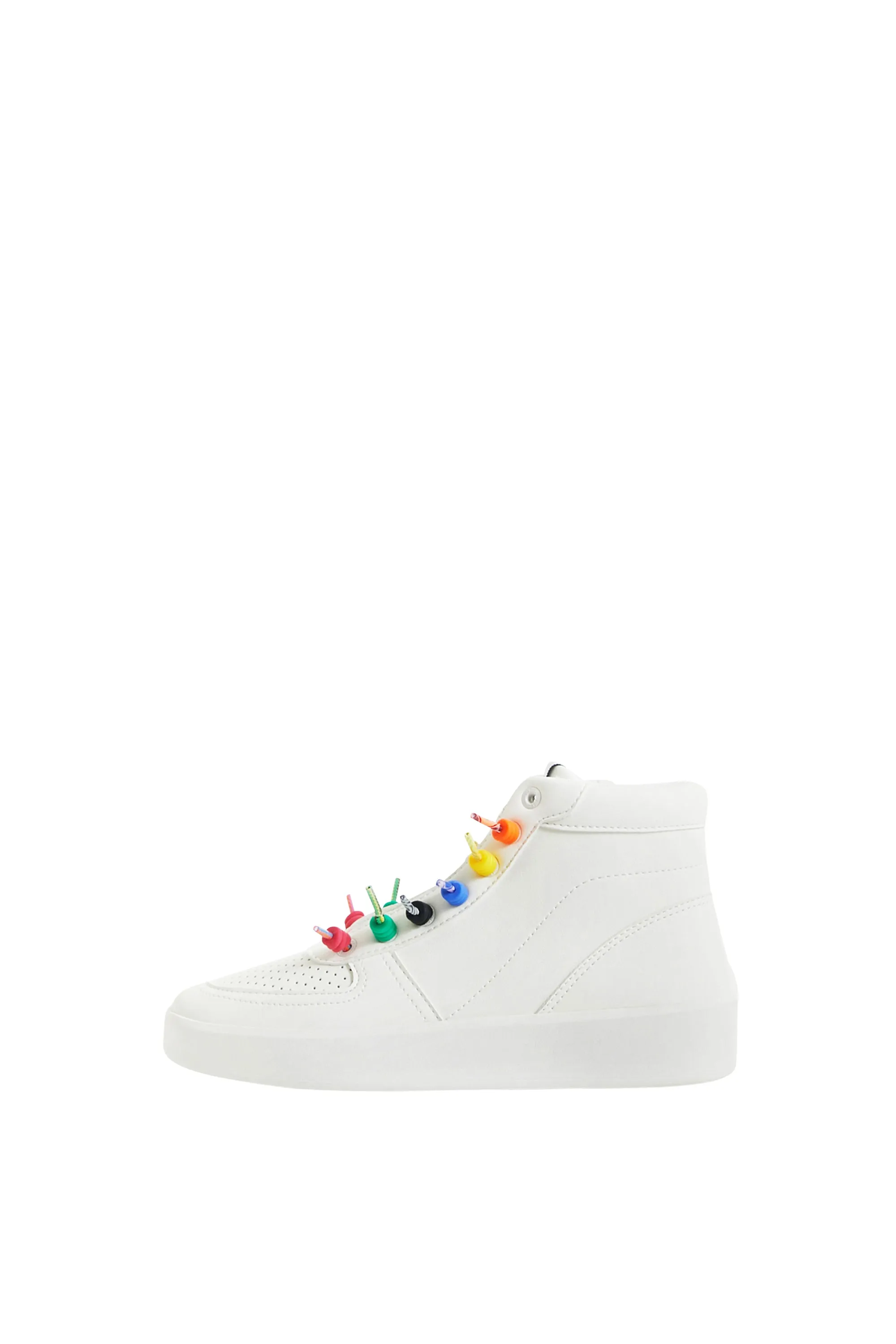 Desigual  Fancy High Laces High Top White Rainbow Sneakers 22WSKP03 AW22 New Season