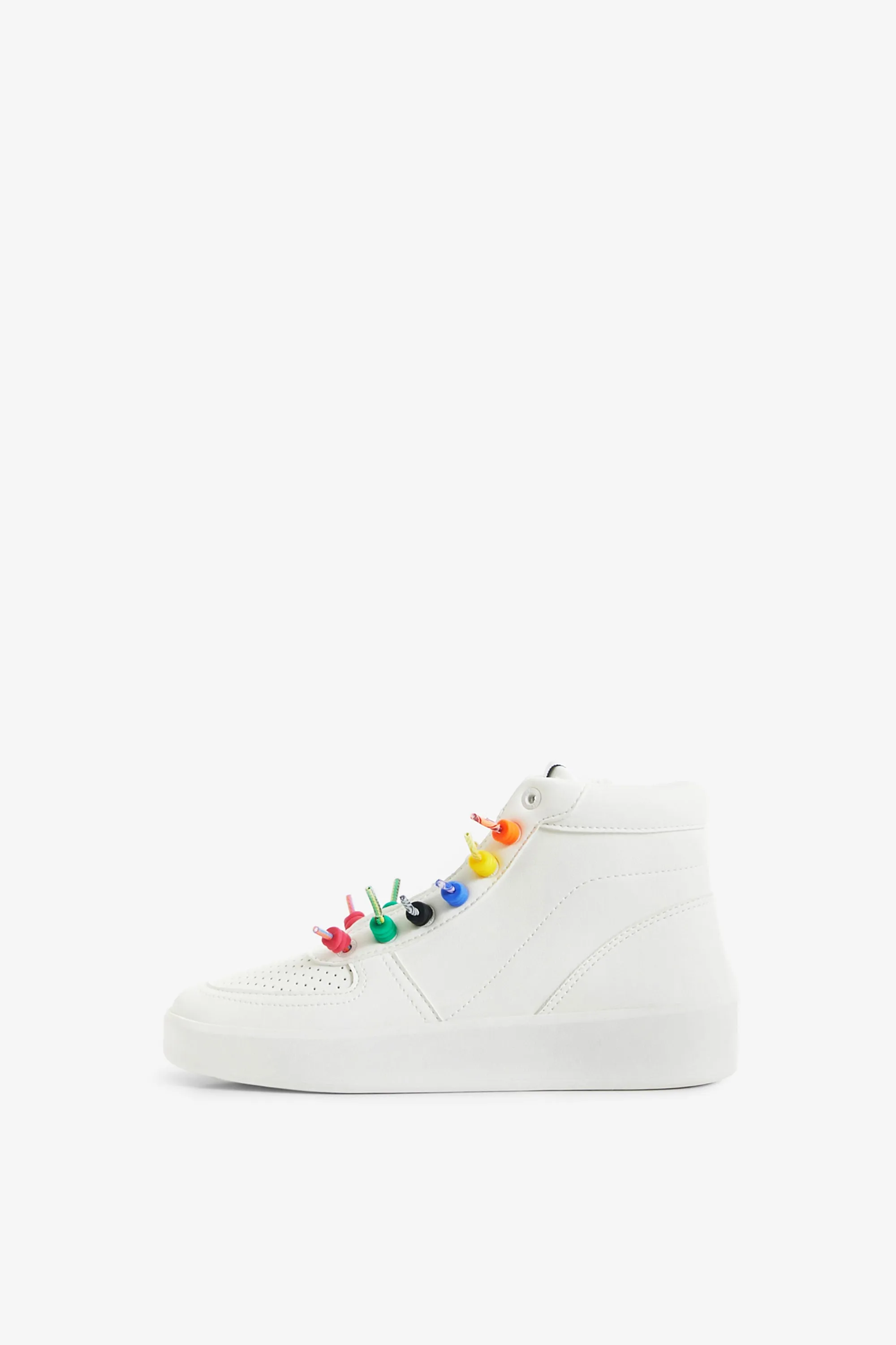 Desigual  Fancy High Laces High Top White Rainbow Sneakers 22WSKP03 AW22 New Season
