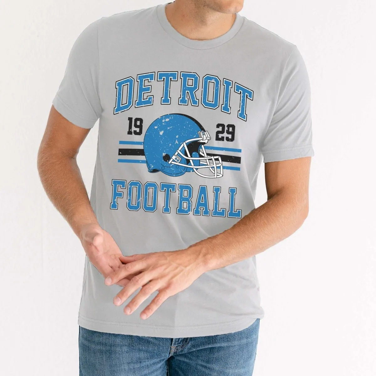 Detroit Football Wholesale Bella Graphic Tee - Quick Shipping