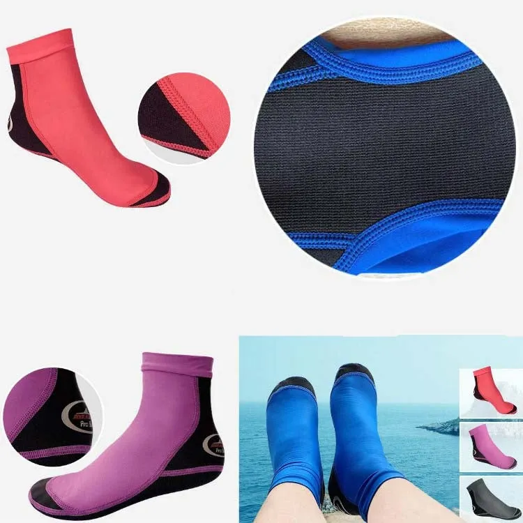 DIVE & SAIL 1.5mm Neoprene   Nylon Snorkeling Socks Diving Socks Anti-slip Anti-scratch Beach Socks, Size:M  (36-38)(Men Blue)