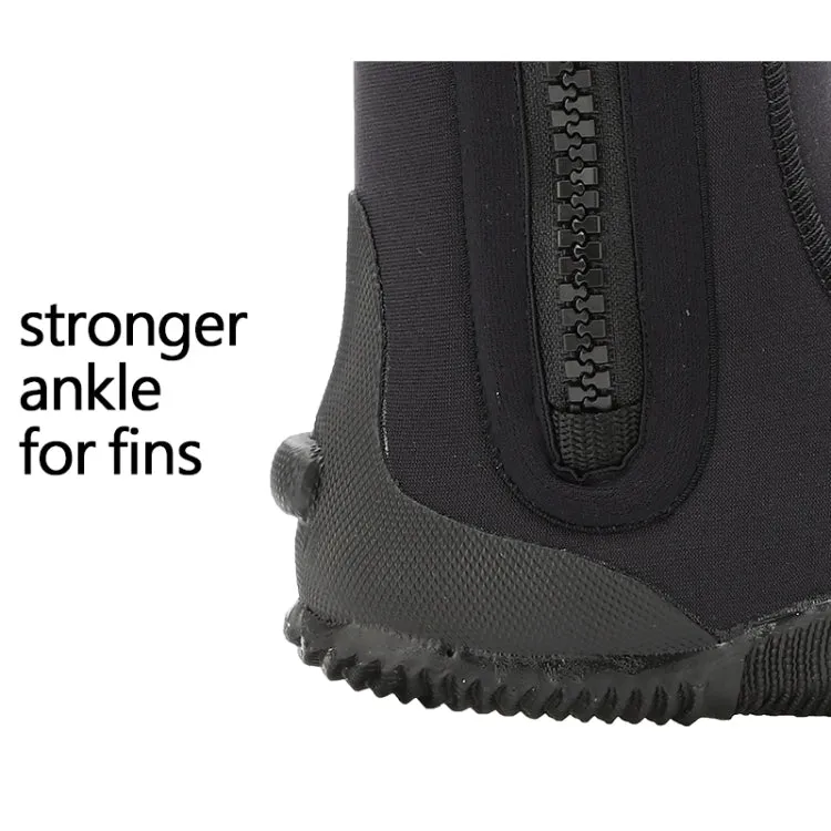 DIVESTAR 5mm Diving Boots Neoprene Shoes With Puncture Resistant Sole, Size: NO.8 (40/41)(Black)