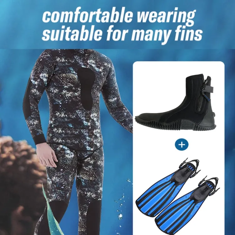 DIVESTAR 5mm Diving Boots Neoprene Shoes With Puncture Resistant Sole, Size: NO.8 (40/41)(Black)