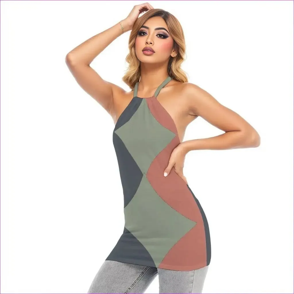 Eclectic Womens Mini Halter Cami Dress