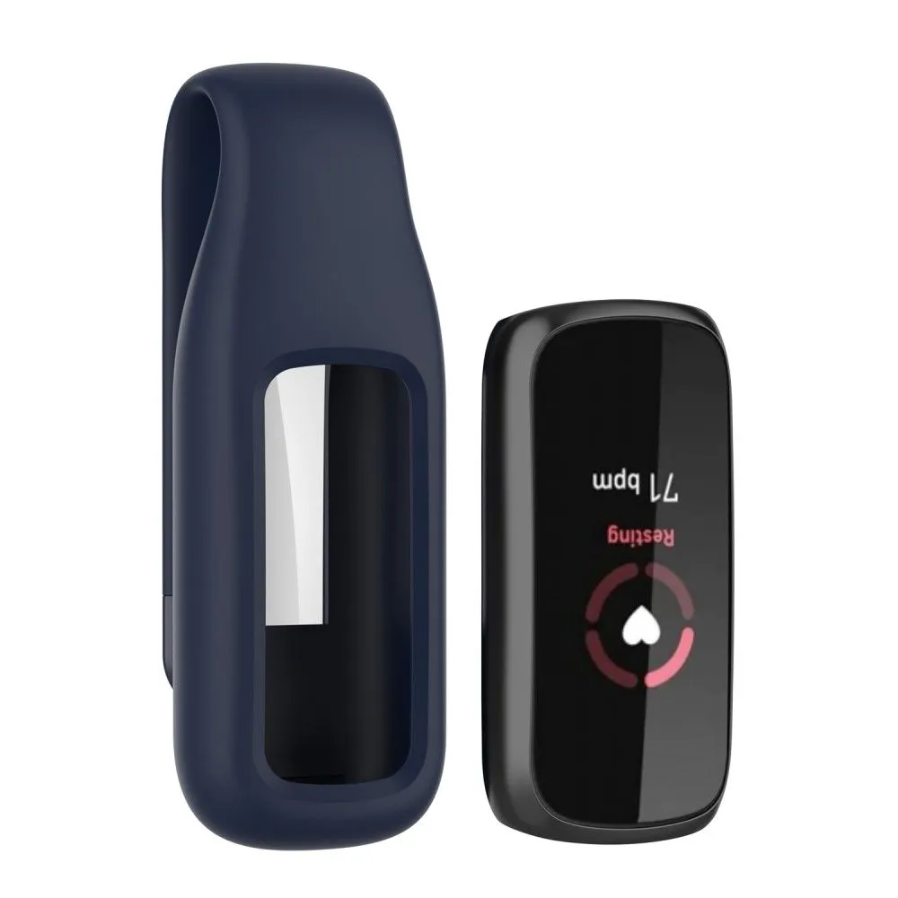 Fitbit Luxe silicone cover with clip holder - Midnight Blue