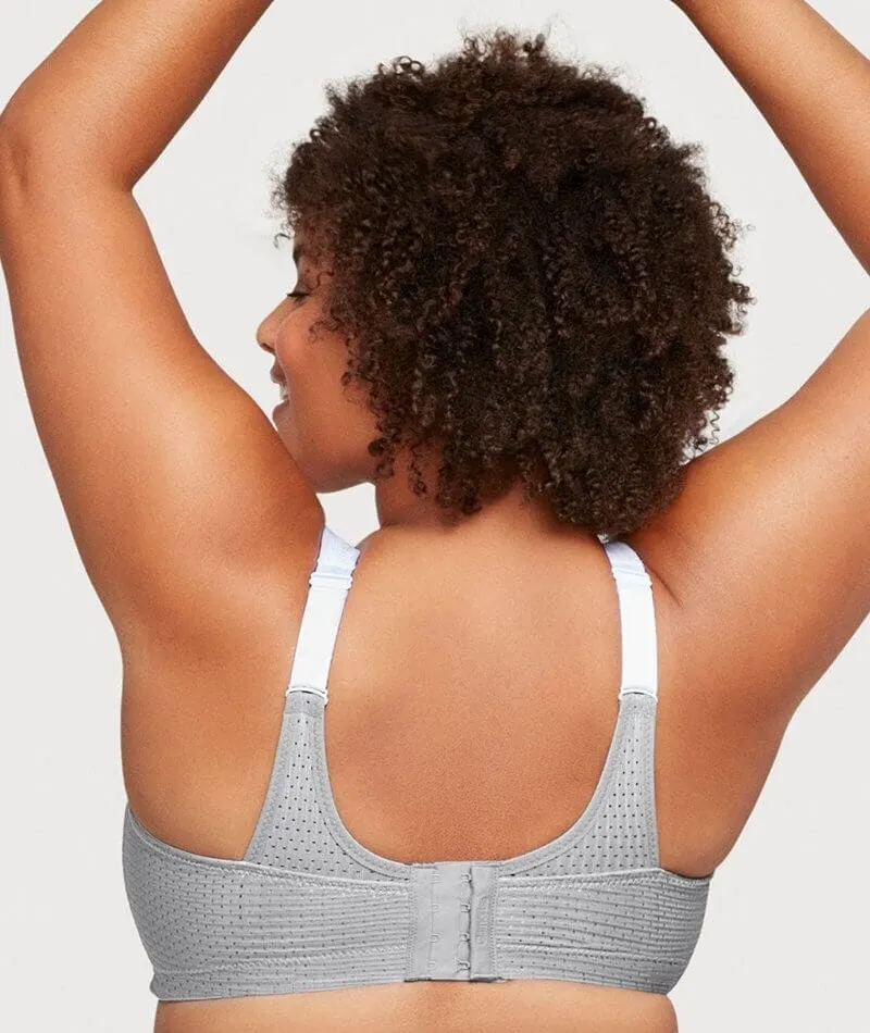 Glamorise Custom Control Wire-Free Sports Bra - Grey