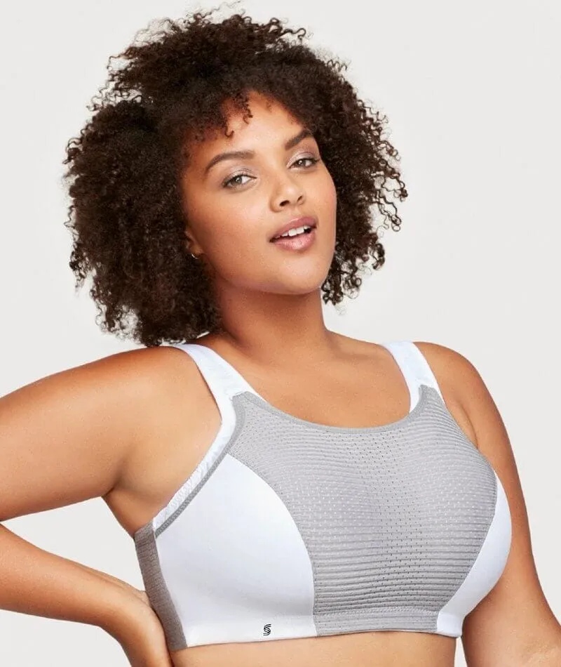 Glamorise Custom Control Wire-Free Sports Bra - Grey