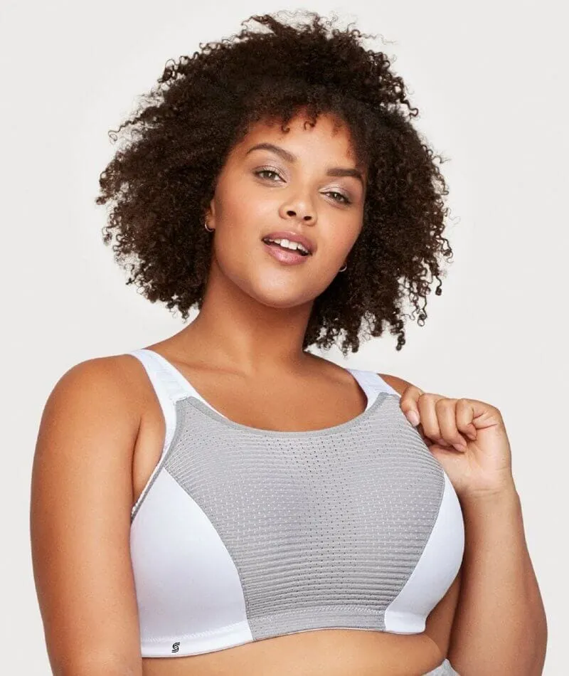 Glamorise Custom Control Wire-Free Sports Bra - Grey