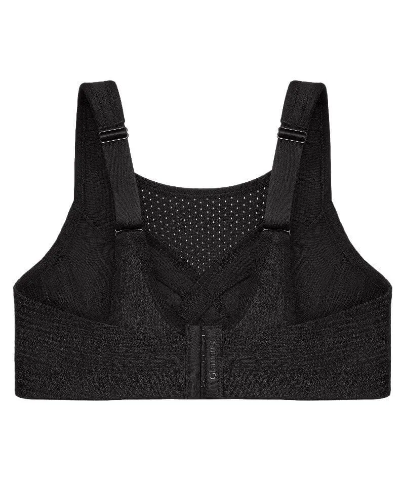 Glamorise Custom Control Wire-Free Sports Bra - Solid Black