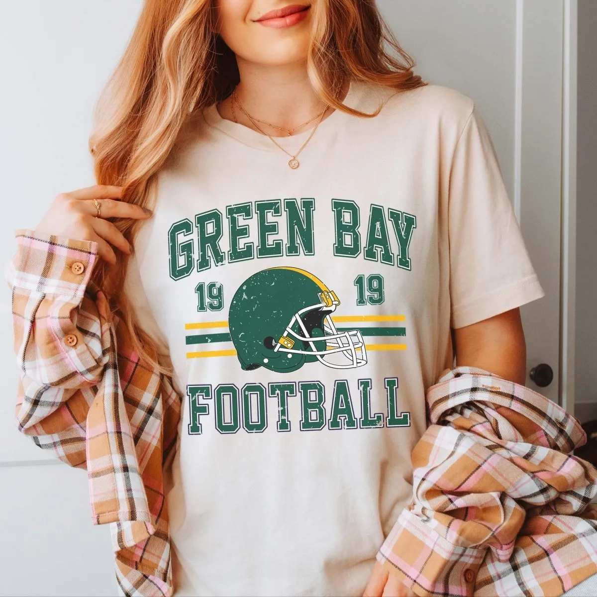 Green Bay Football Wholesale Bella Graphic Tee - Quick Shipping